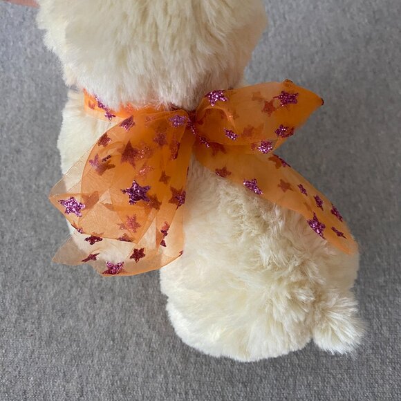 NWT Amuse Cream Alpaca Alpacasso Orange Bow Japan 7" - Picture 11 of 12